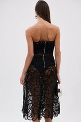 MAYRA ABSTRACT MIDI DRESS