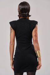 SUSIE SLEEVELESS MINI DRESS IN BLACK