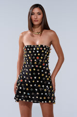 NEVER NONCHALANT BUTTON MINI DRESS