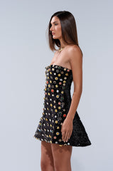 NEVER NONCHALANT BUTTON MINI DRESS