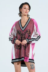 ONLY THE COOLEST RHINESTONE JERSEY DRESS