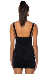 EVERY ROSE HAS ITS THORNS LACE CUTOUT MINI DRESS